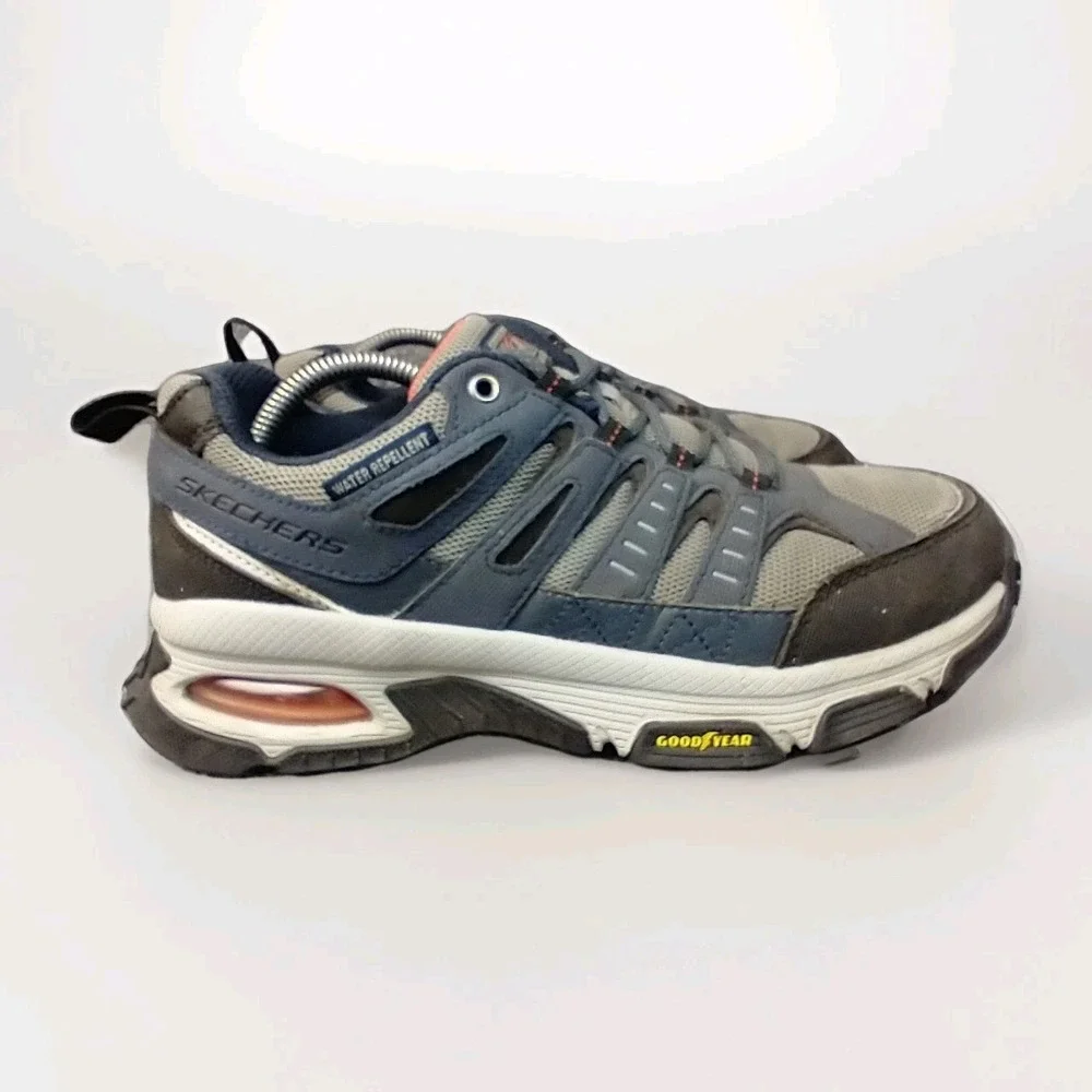 Skechers Skech-Air Envoy Mens 8 Wide Goodyear Athletic Trail Shoes‎ Gray Black